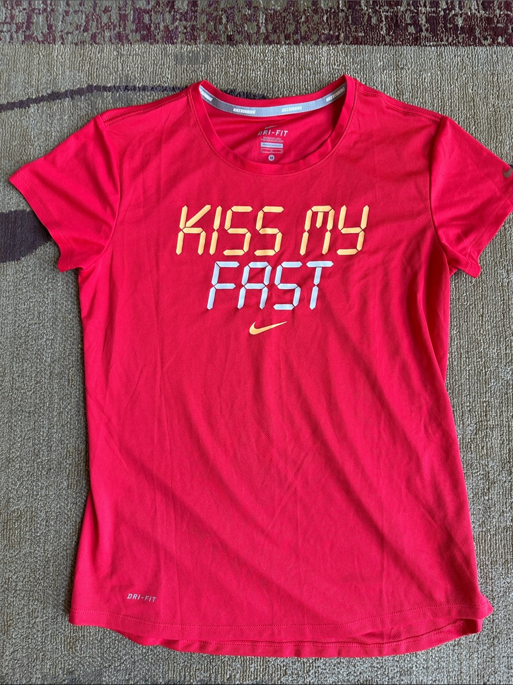 Nike Red 'Kiss My Fast' Short Sleeve Tee
